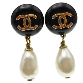 Chanel Vintage CC Dangle Metal con Cristalli