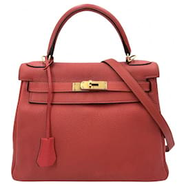 Hermès Borsa Hermes Kelly 28 Orange Red