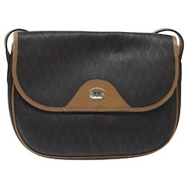 Christian Dior Vintage Honeycomb Flap Coated Canvas