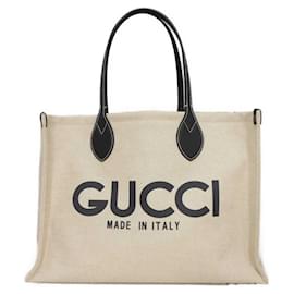 Borsa Tote Gucci in cotone bianco