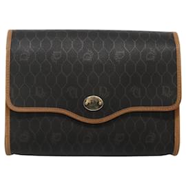 Christian Dior Vintage Honeycomb Flap Coated Canvas