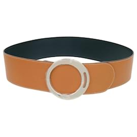 Cinturón de cuero con hebilla redonda Hermes - Hermès