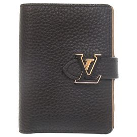 Louis Vuitton Bi-Fold Wallet aus schwarzem Taurillon-Leder