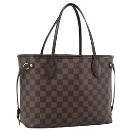 LOUIS VUITTON Damier Ebene Neverfull PM Tote Bag N51109 LV Auth 189782