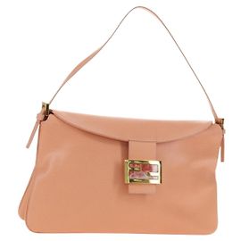 Borsa a Spalla FENDI Mamma Baguette in Pelle Arancione Oro Autentica am12021SAM