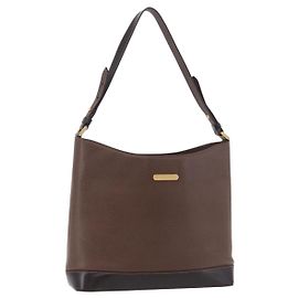 Borsa a Spalla BURBERRY in Pelle Marrone Oro Auth 189965