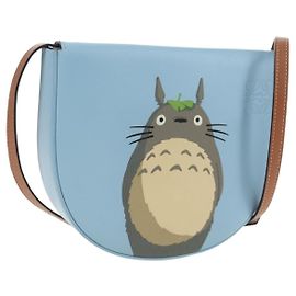 LOEWE Studio Ghibli My Neighbor Totoro Heel Pouch Pelle Blu Autentico 167429SM