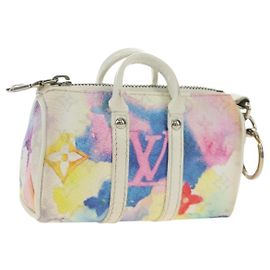 LOUIS VUITTON Schlüsselanhänger Mini Keepall Watercolor MP2975 Authentisch 190229V
