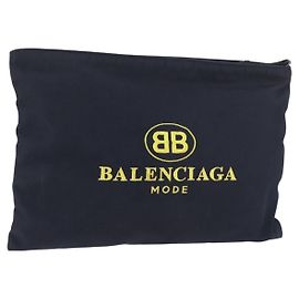 Clutch BALENCIAGA in nylon nero 459745 Auth BA13749A