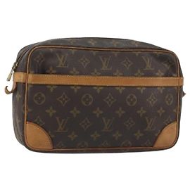 LOUIS VUITTON Monogram Compiegne 28 Clutch M51845 LV Auth hk3912