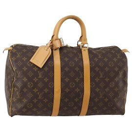 LOUIS VUITTON Monogram Keepall 45 Boston Bag M41428 LV Auth 188941