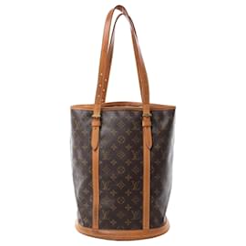 Borsa a tracolla Louis Vuitton Bucket GM Monogram Canvas Marrone M42236
