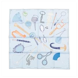 Hermès Carré 90 "Nous Sommes Inséparables" Seidentuch in Blau