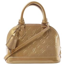 Borsa a mano 2Way Louis Vuitton Alma BB Monogram Vernis in Gold M91677