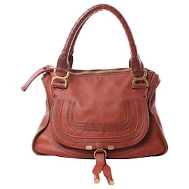 Borsa a tracolla in pelle Marcie Medium di Chloé, marrone