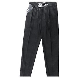 Pantalones de lana con rayas Just Cavalli en negro, Talla 46 IT