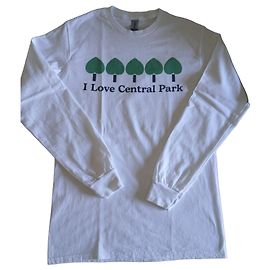 Autre Marque Camiseta blanca de manga larga "I Love Central Park"