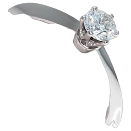 Tiffany & Co. Solitaire Diamond Knife Edge Band Ring