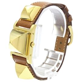 Hermes Medor Quartz Plated Metal and Leather 23 - Hermès