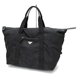 Borsa duffle in nylon e pelle Saffiano Prada