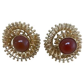 Autre Marque Dilip Jindal - Bijoux Coutuire - Coquillage Red Earrings