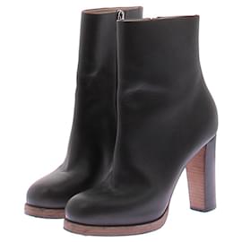 Graue Lederstiefeletten - Céline