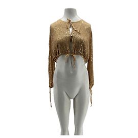 Top de lentejuelas Antik Batik dorado viscosa XS