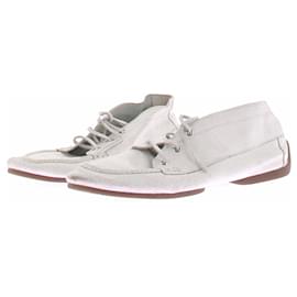 Massimo Dutti Mocasines craquelados blancos
