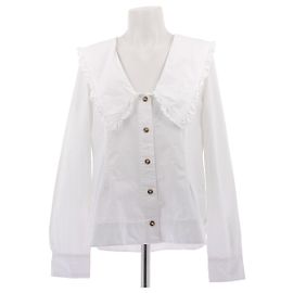 Blusa Ganni blanca de algodón