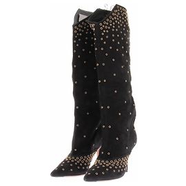 Jimmy Choo Botas de tacón en ante negro