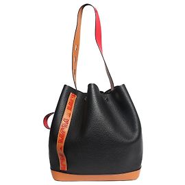 MCM Borsa a secchiello con coulisse Black Milano