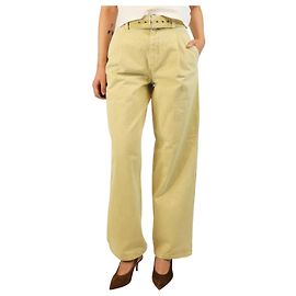 Jil Sander Jeans limewash amarillo con cinturón - talla UK 8
