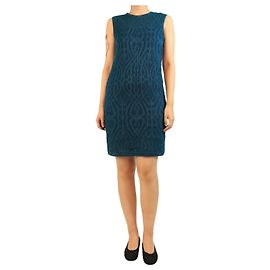 Missoni Ärmelloses Strick-Midikleid in Petrol - Größe UK 10