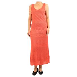 Missoni Strickmidi-Kleid in Orange - Größe UK 10