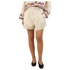 Cremefarbene Baumwollshorts - Größe UK 14 - Zimmermann