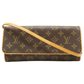 Louis Vuitton Borsa Monogram Pochette Twin GM vintage marrone 2001