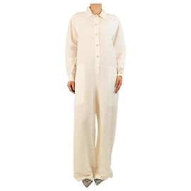 Etro Mono de lino color ecru - talla UK 16