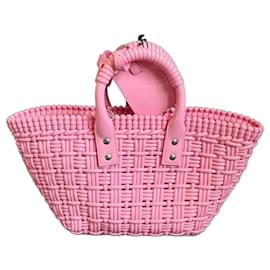 Balenciaga Bistro Basket XS Lackleder geflochten - Rosa