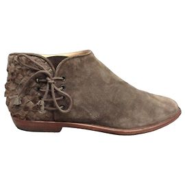 Bottega Veneta Botines de ante marrón Intrecciato
