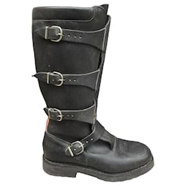 Paraboot Parasouple Botas Biker Cuero Negro