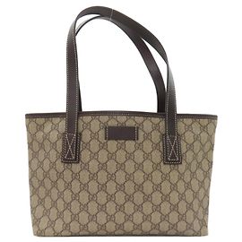 Borsa tote Gucci GG marrone in PVC