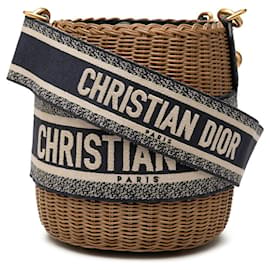 Borsa bucket in vimini Dior Oblique Christian Dior