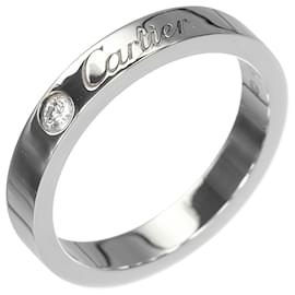 Anello Cartier C de Engraved in platino