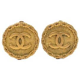 Pendientes redondos vintage Chanel Coco Mark