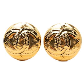 Pendientes redondos vintage Chanel Coco Mark