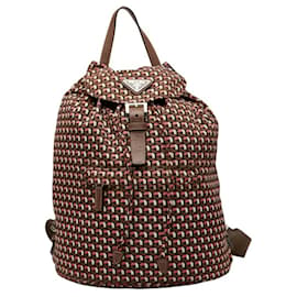 Zaino con placca logo Triangle di Prada