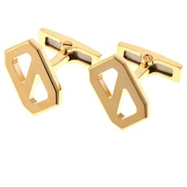 Hermès Hermes Delta Manschettenknöpfe aus Goldmetall