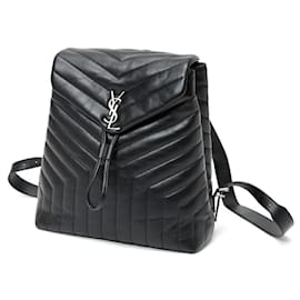 Zaino Saint Laurent Loulou Medium in pelle nera