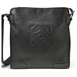 Borsa a tracolla in pelle nera Loewe