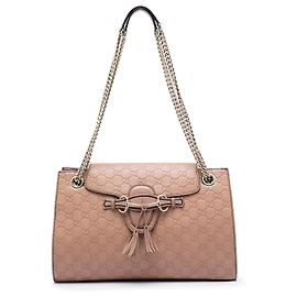 Borsa a tracolla Gucci Brown Large Guccissima Emily